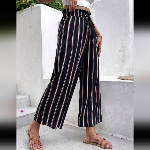 Striped PaperBag Pants - Picture 3 of 5